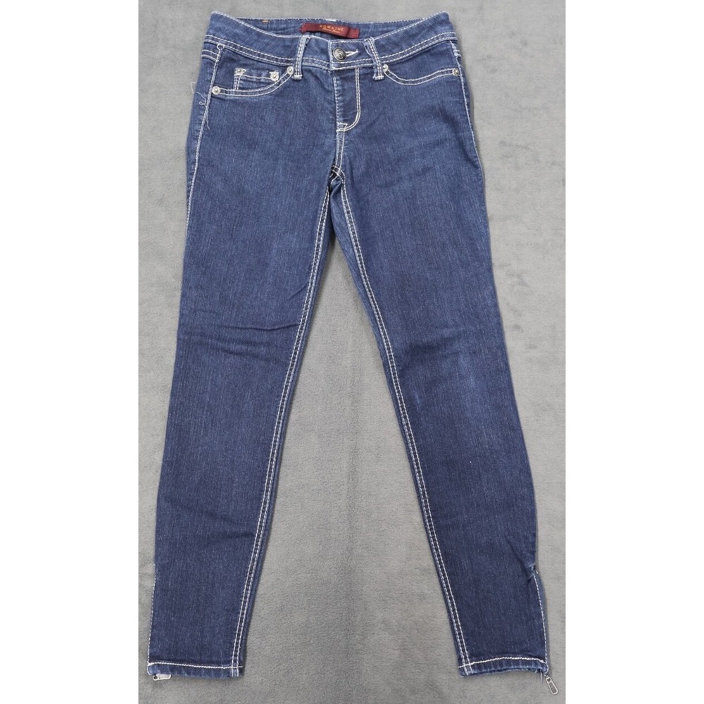 Domaine Women's Bootcut Jeans Size 32 Blue Dark Wash Distinctive Stitching